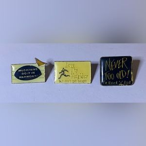 Vintage enamel pins (set of 3)